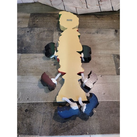 Wooden elf Piggy back ride Mistletoe xmas decor - Picture 3 of 3